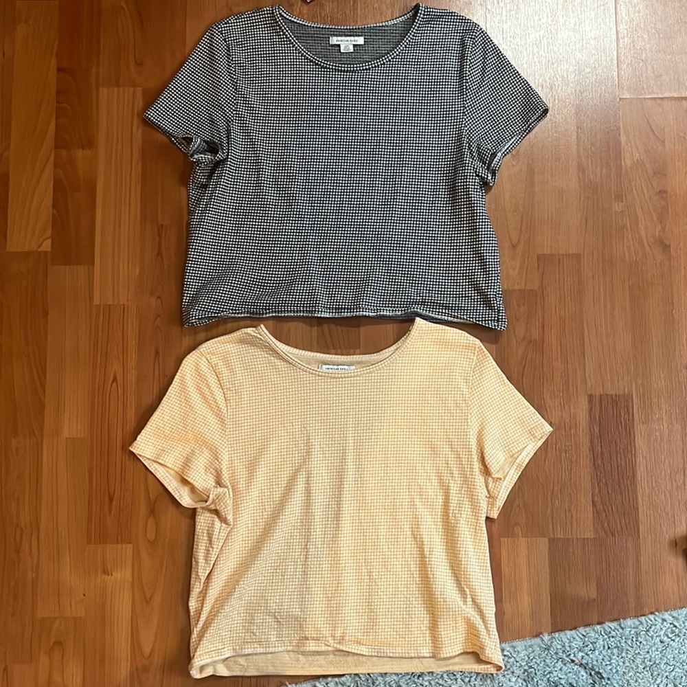 American Eagle gingham shirts